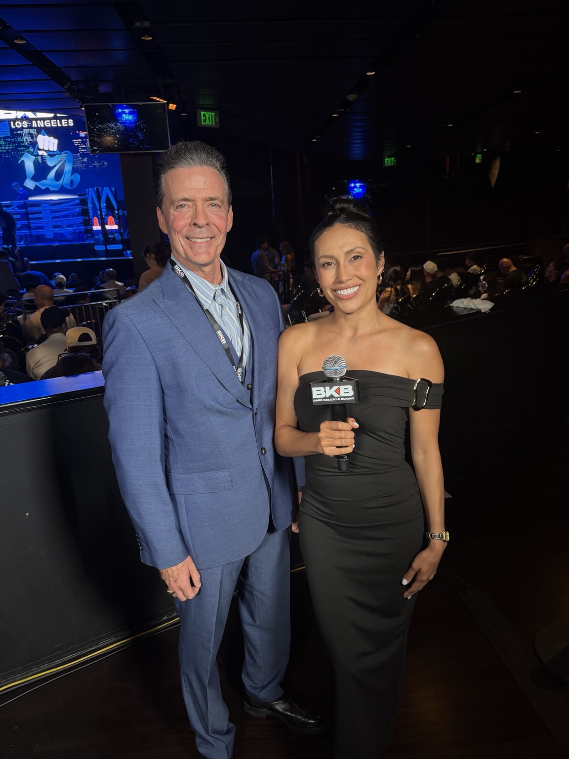 David M. Tetreault with a BKB interviewer at a televised event